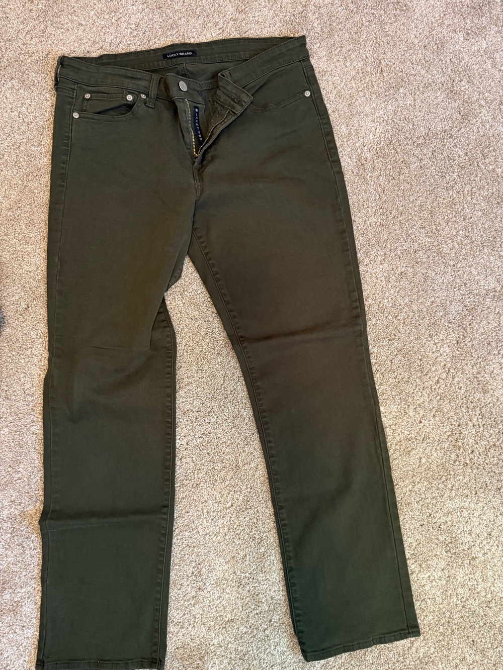 Lucky Brand Olive Straight Leg Pants